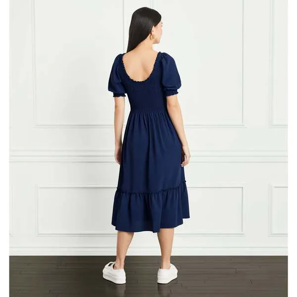 Hill House Home The Women's Louisa Nap Dress, Navy Crepe