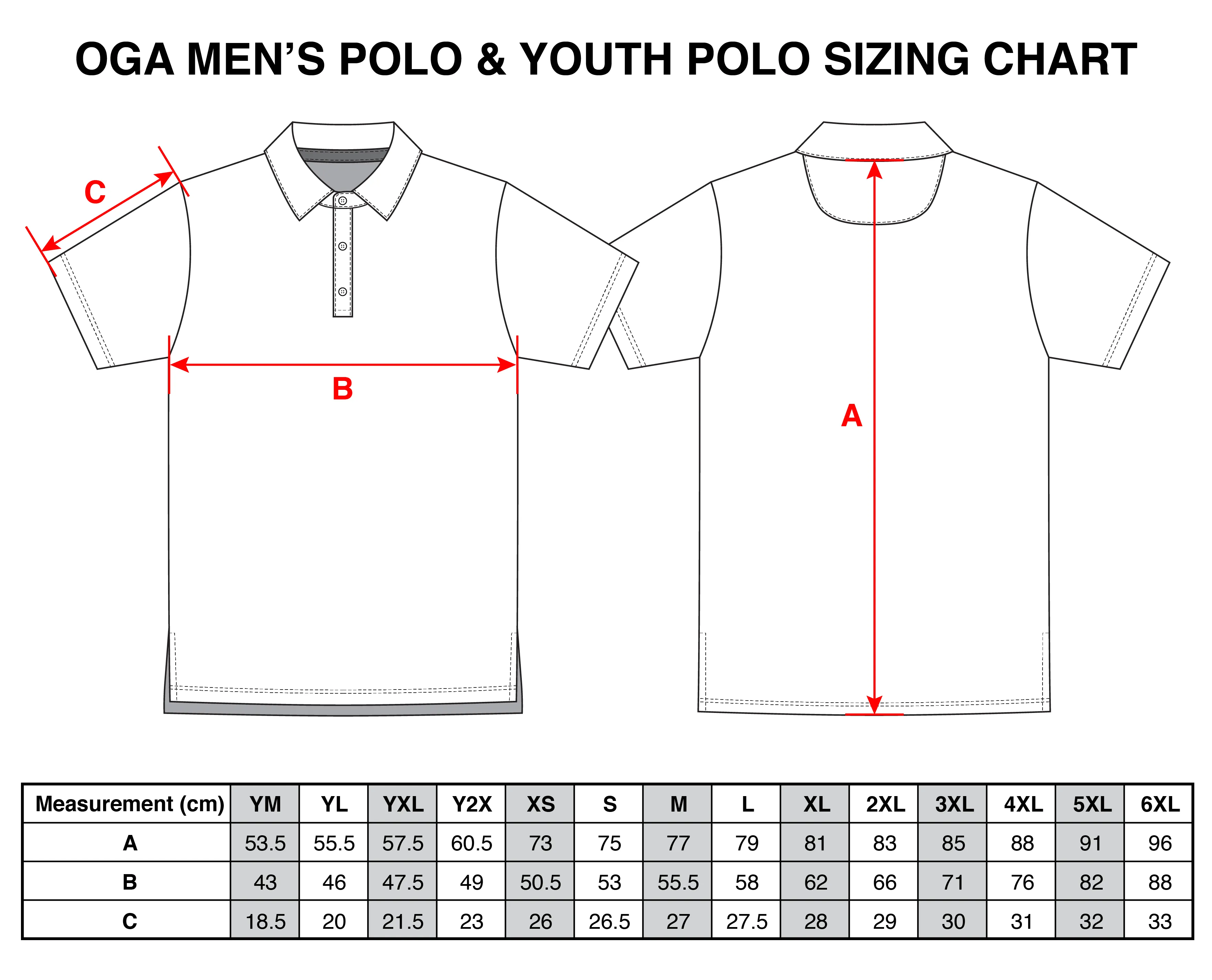 Iwa Flock Charcoal Sky - OGA Youth Polo - Charcoal / Sky Blue