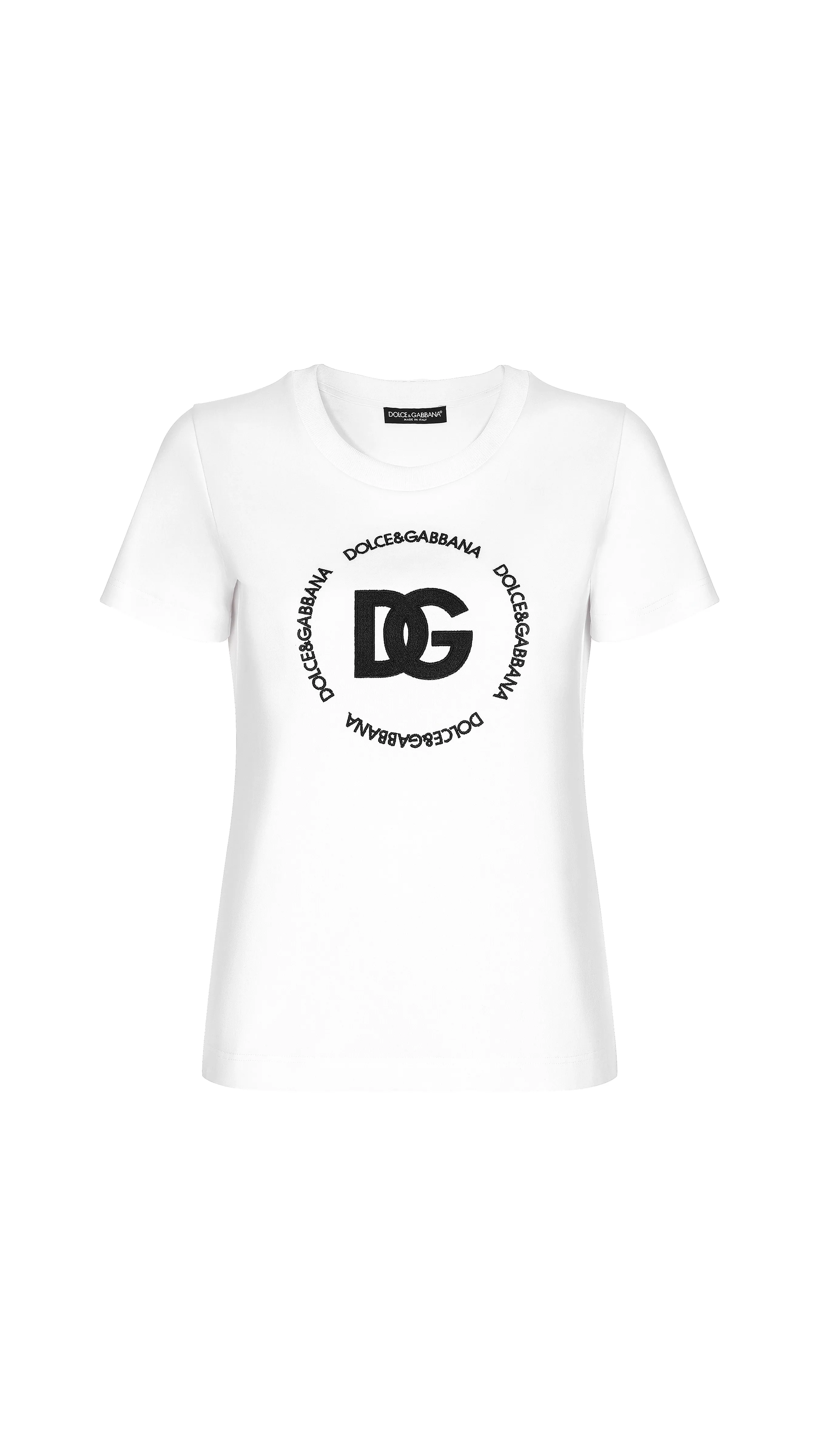 Jersey T-shirt With DG Logo - White