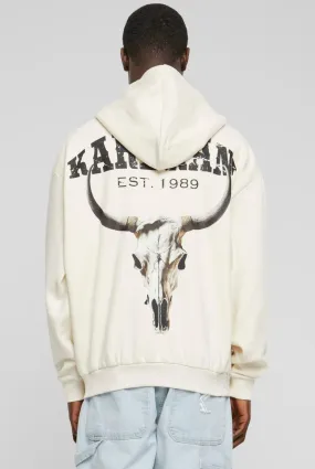 Karl Kani Chest Signature Os Washed Full Zip Skull Hoodie