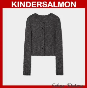 KINDERSALMON  |Long Sleeves Office Style Elegant Style Cardigans