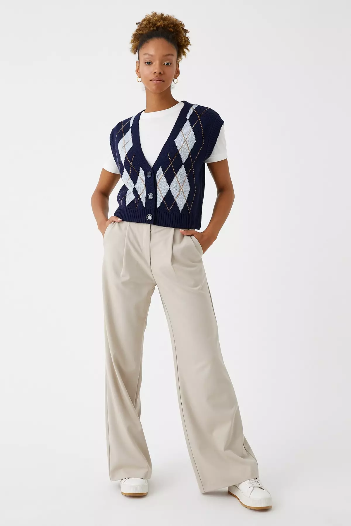 KOTON Palazzo Pants Pleated