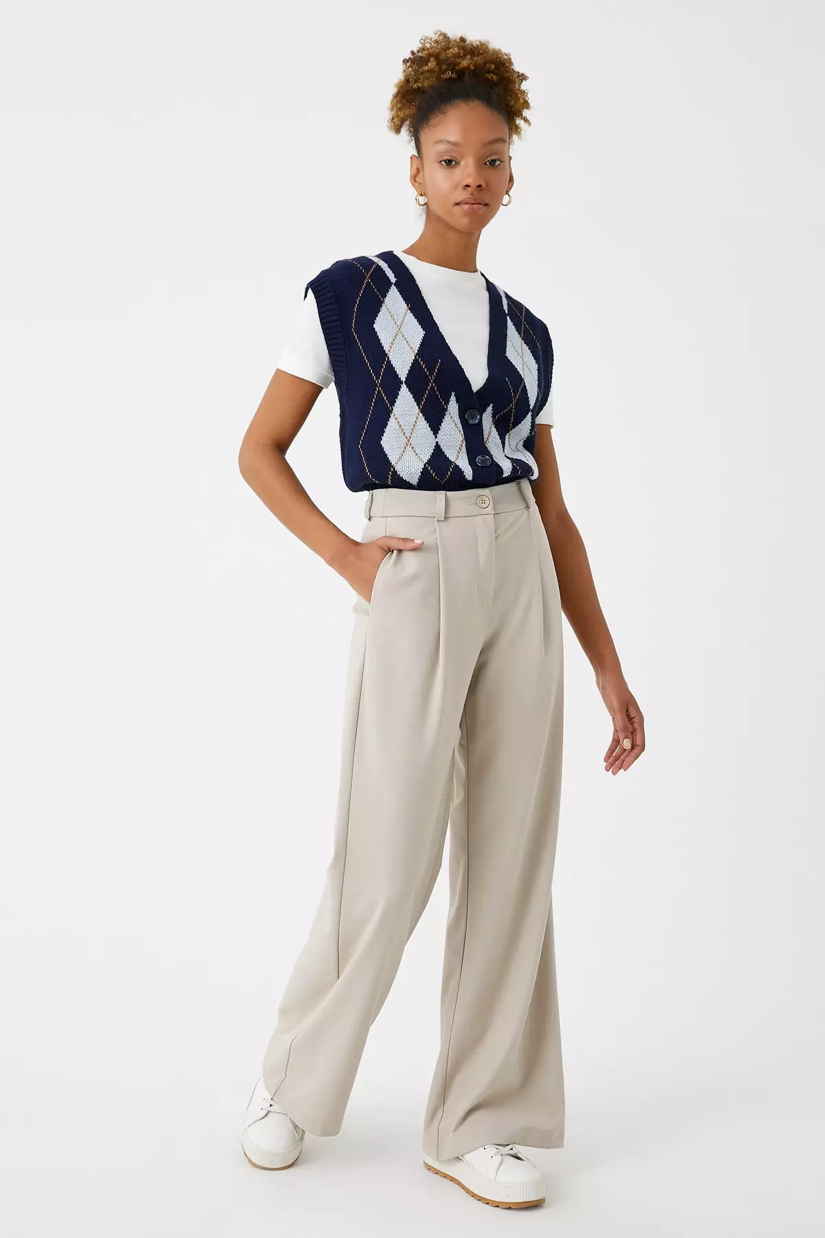 KOTON Palazzo Pants Pleated