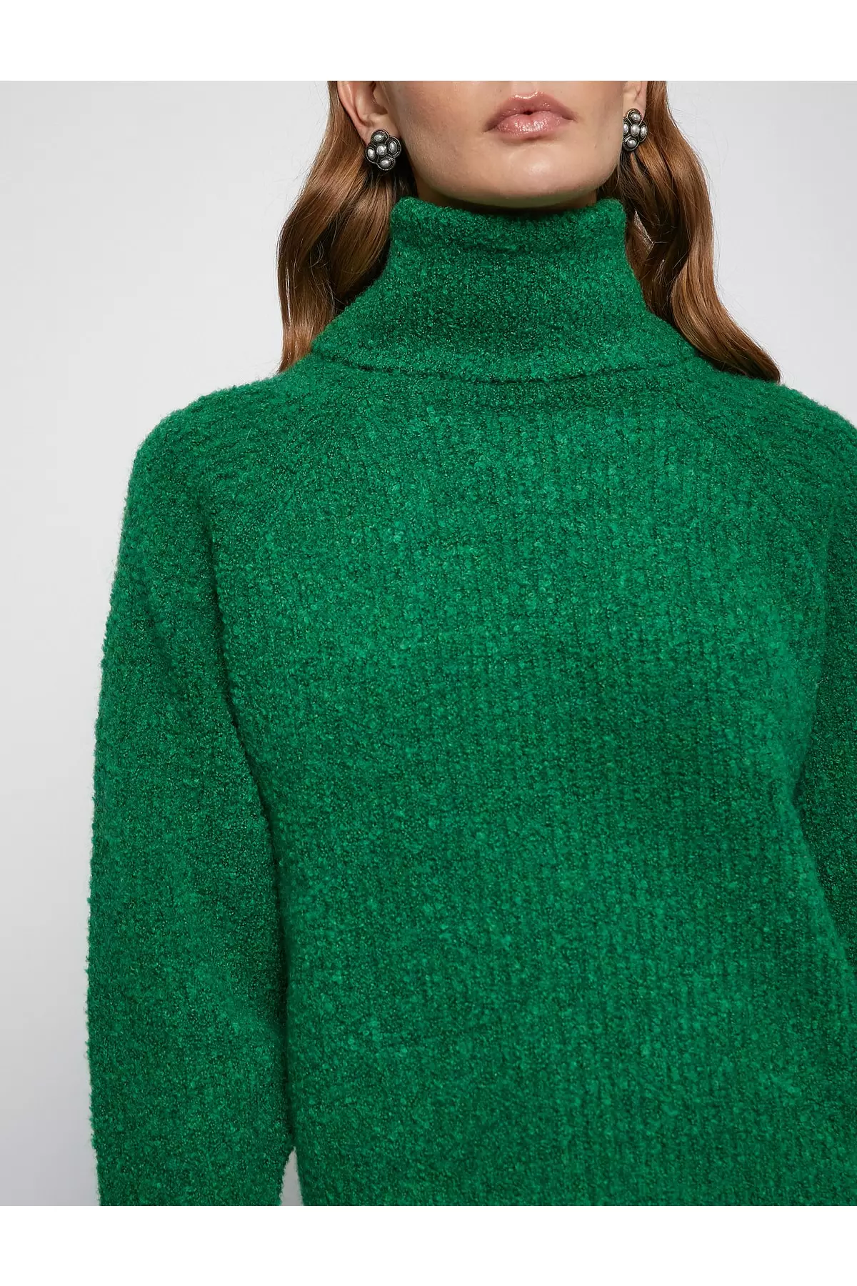 KOTON Soft Textured Turtleneck Sweater