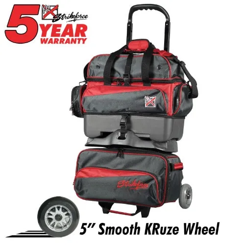 KR Strikeforce Konvoy Red/Smoke Four Ball Roller Bowling Bag