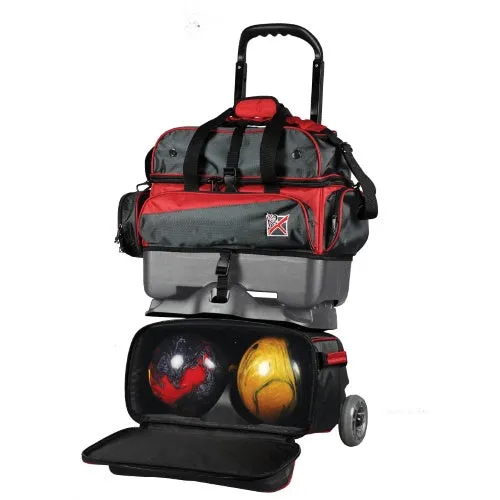 KR Strikeforce Konvoy Red/Smoke Four Ball Roller Bowling Bag