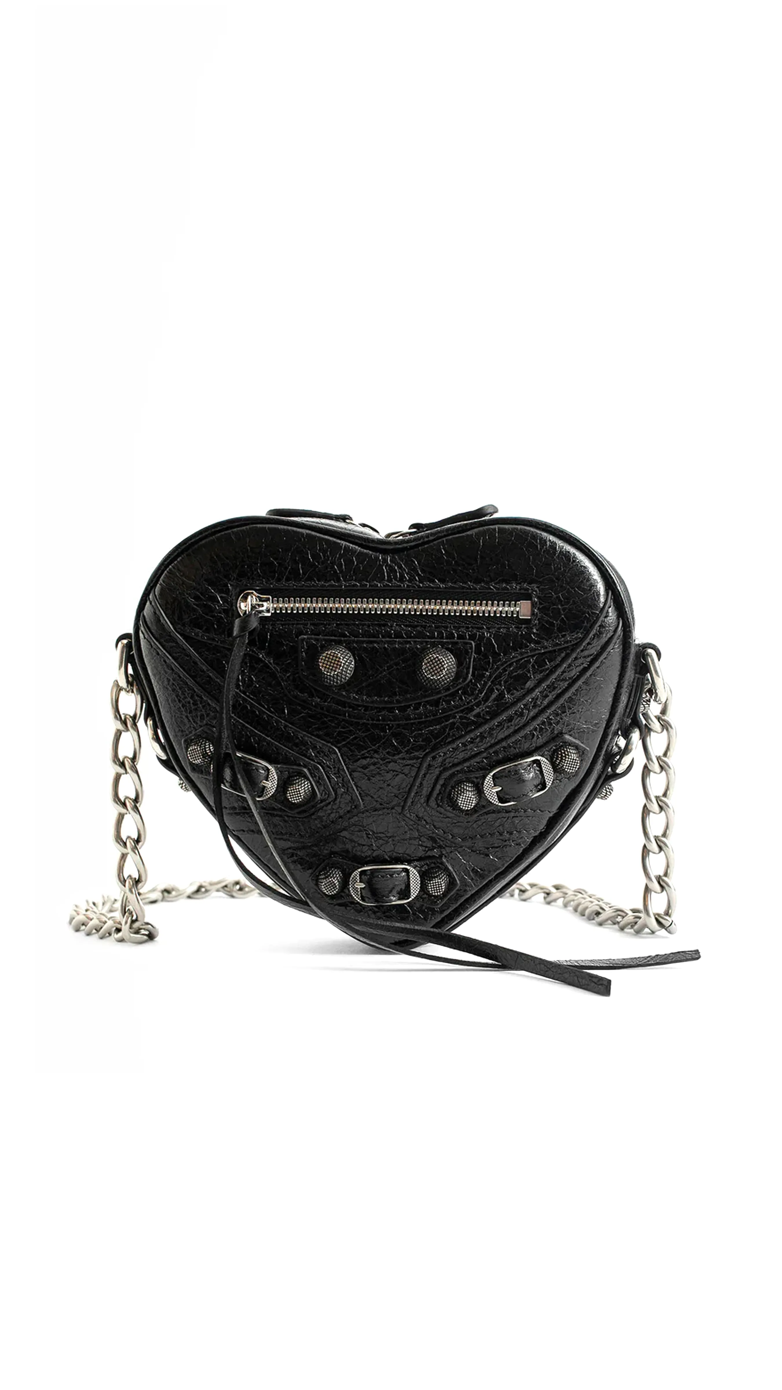 La Cagole Heart Mini Bag - Black