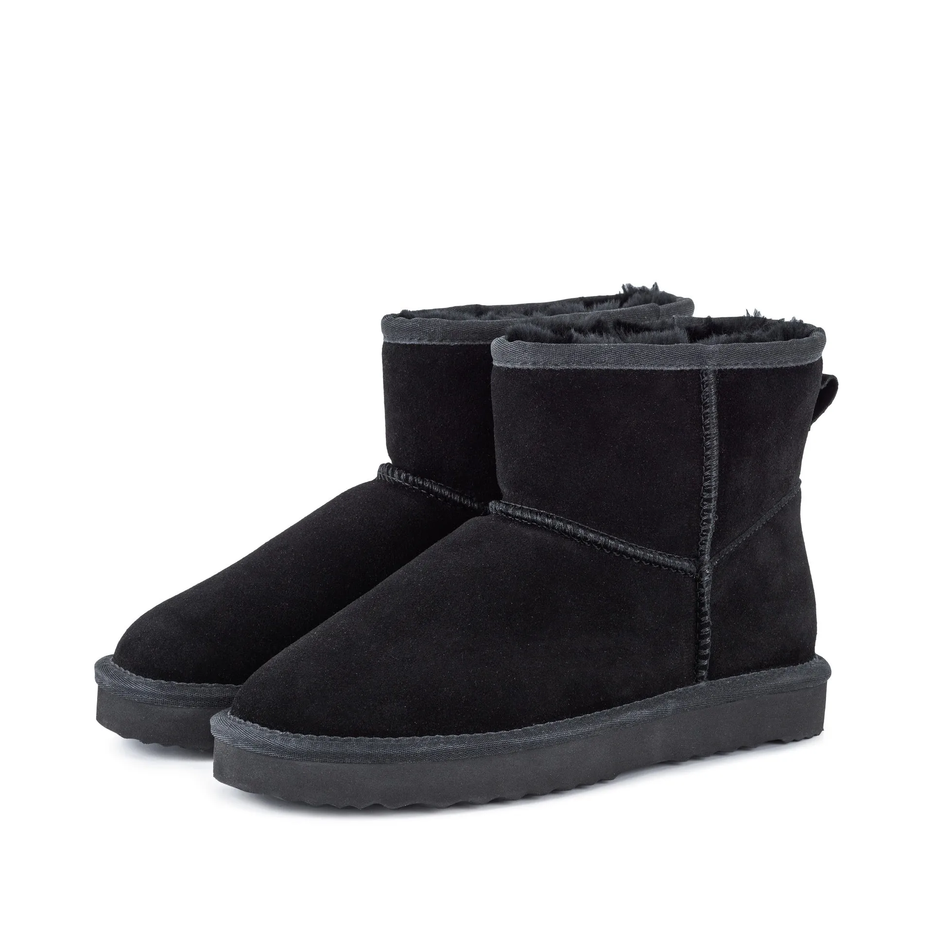 Ladies Lexi Black Sheepskin Low Boot