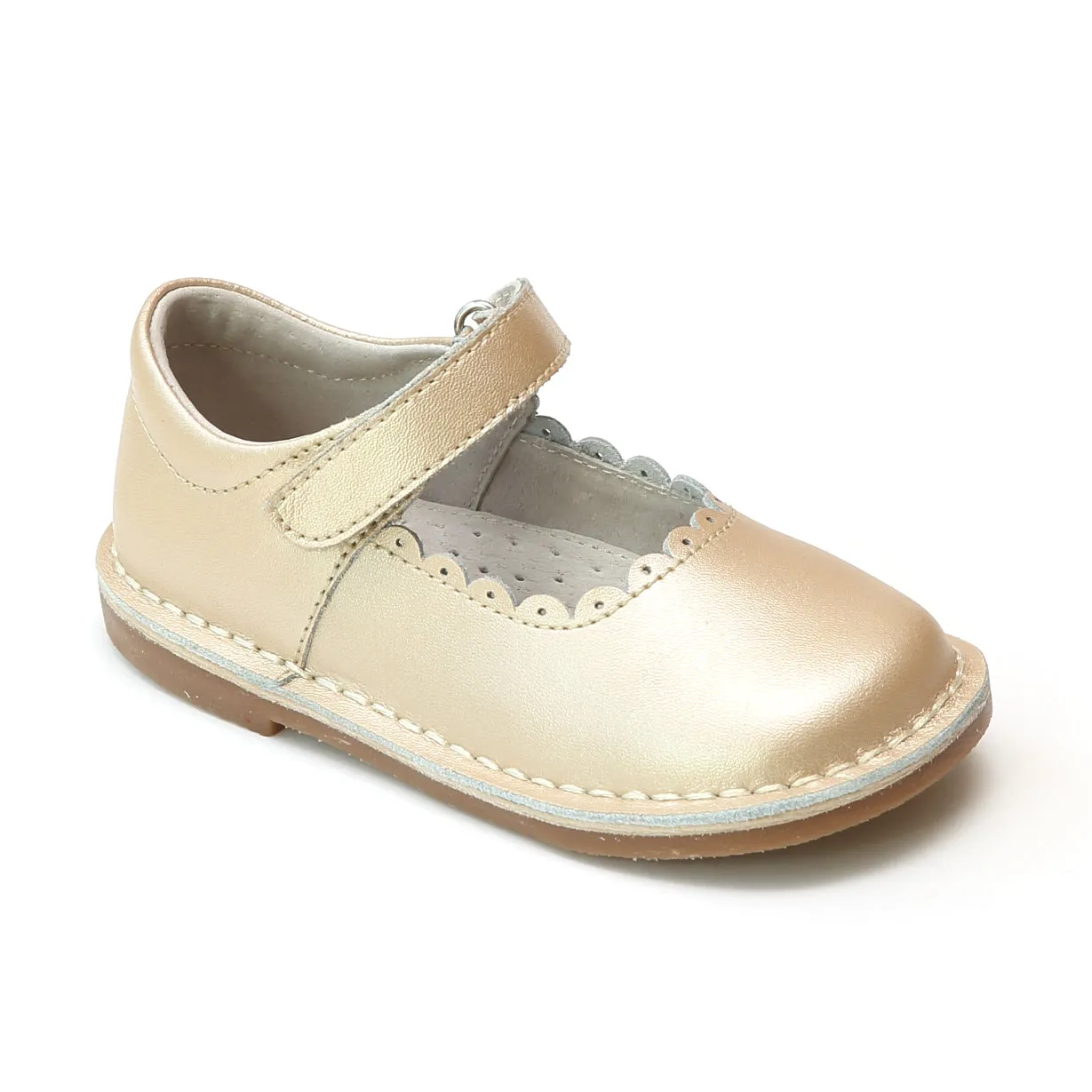 L'Amour Girls Scalloped Classic Dressy Mary Janes