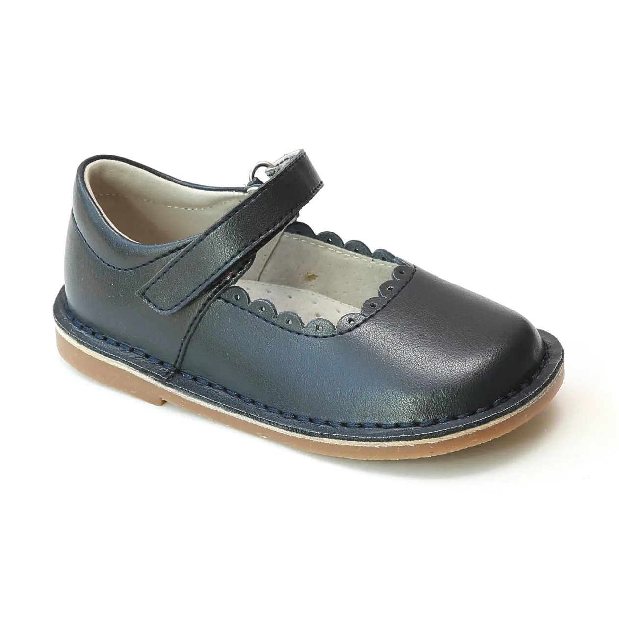 L'Amour Girls Scalloped Classic Dressy Mary Janes