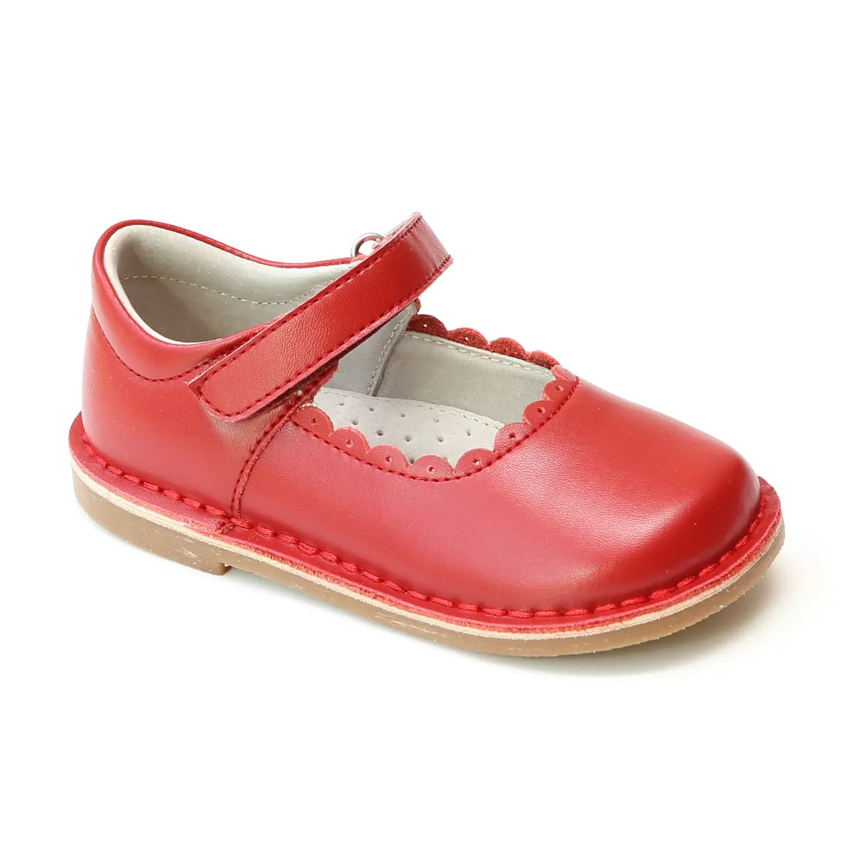 L'Amour Girls Scalloped Classic Dressy Mary Janes