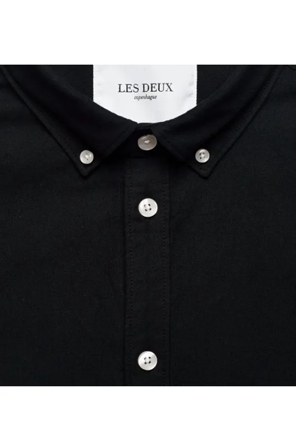 Les Deux Oxford Kristian Shirt Black