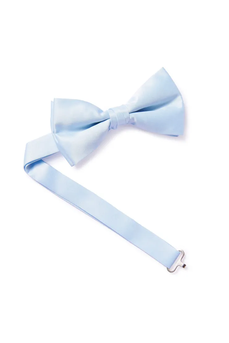 Light Blue Satin Bow Tie