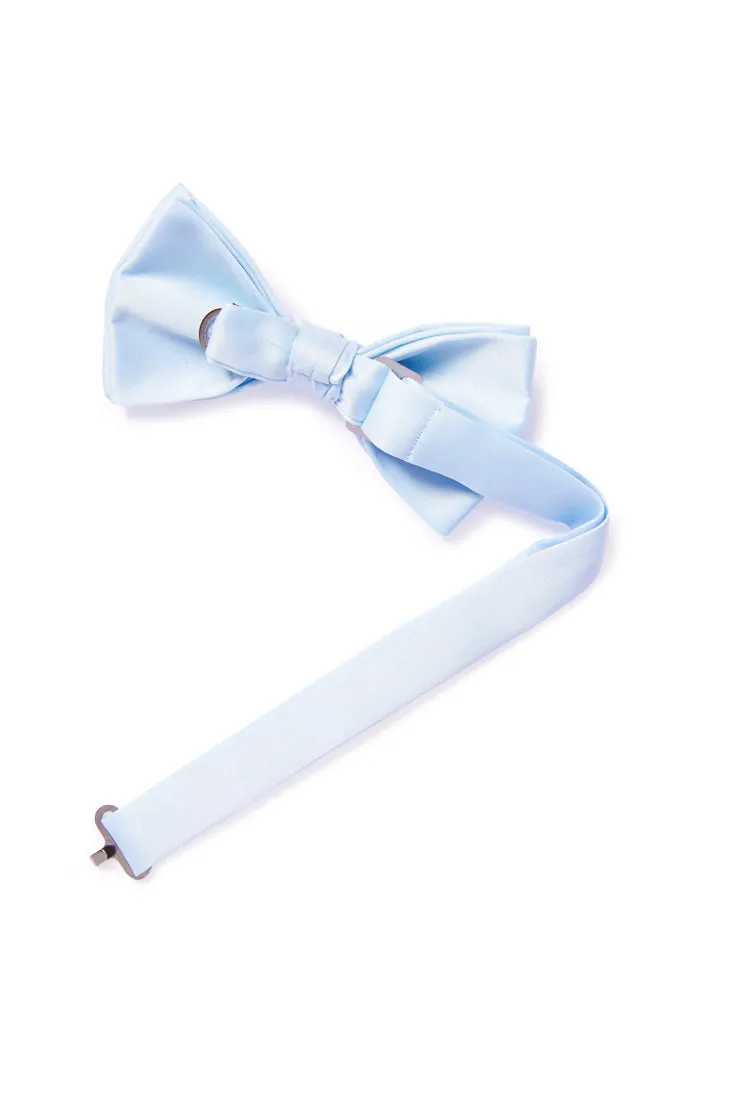 Light Blue Satin Bow Tie