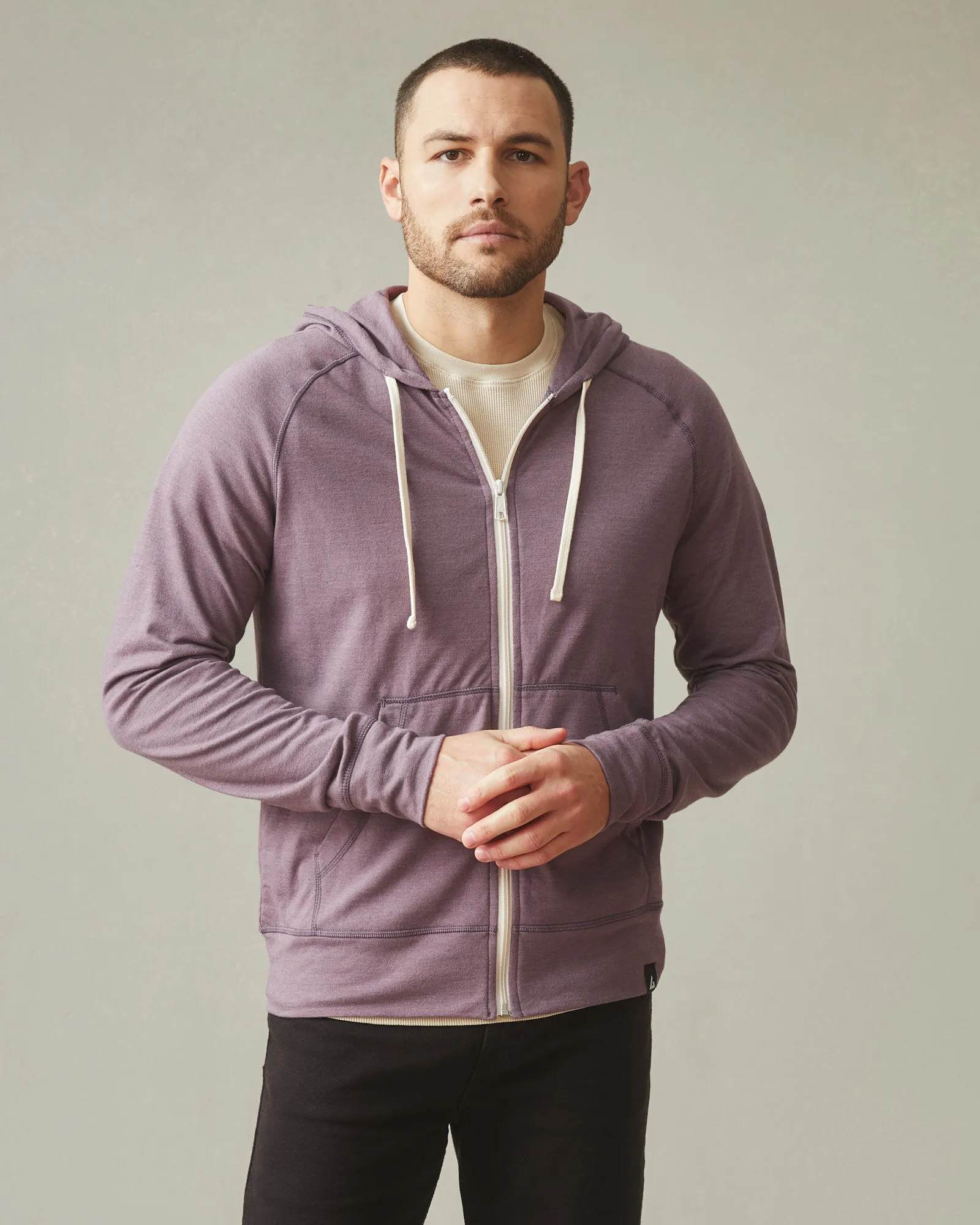 Lightweight Full Zip - Black Plum