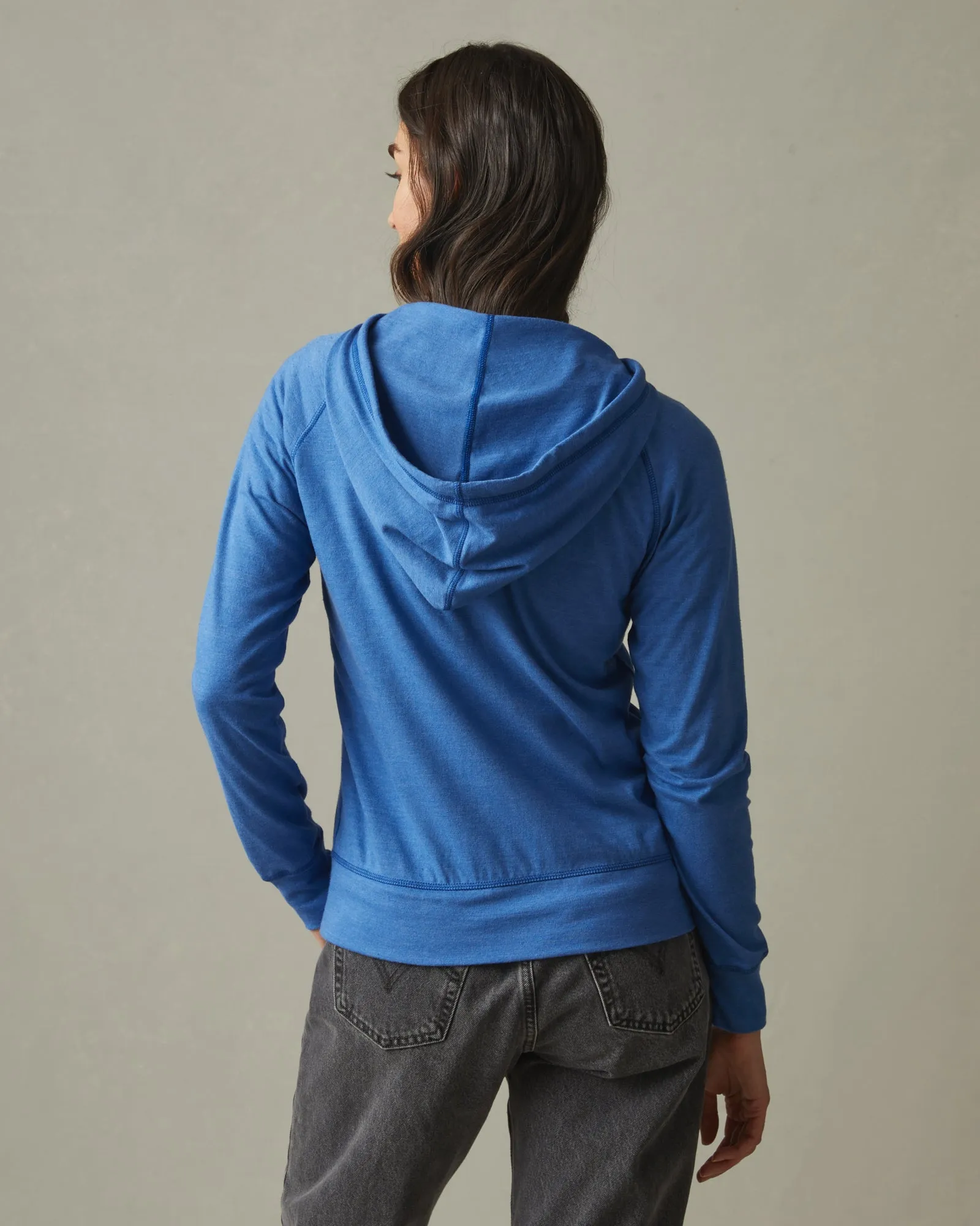 Lightweight Full Zip - Essential Blue