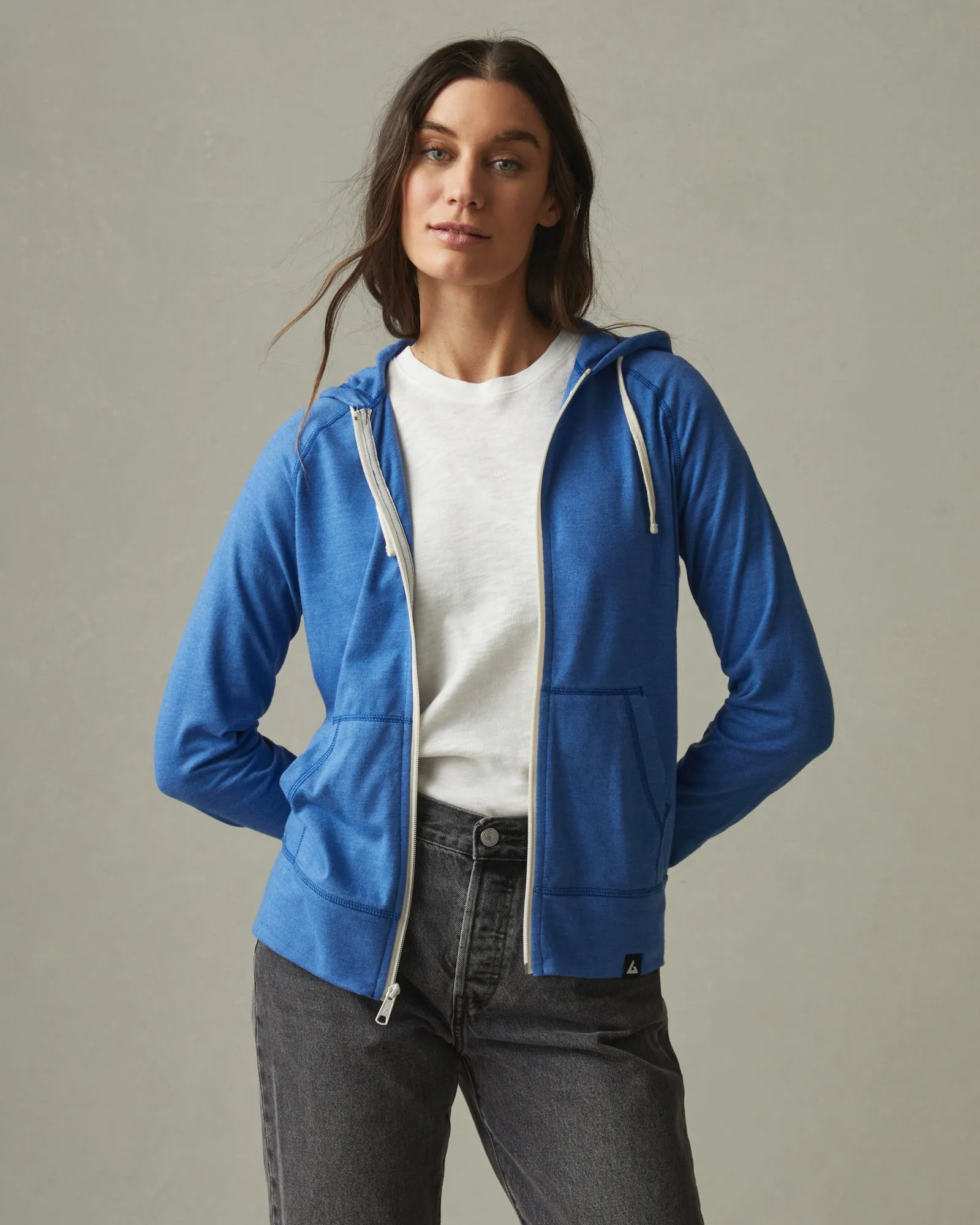 Lightweight Full Zip - Essential Blue