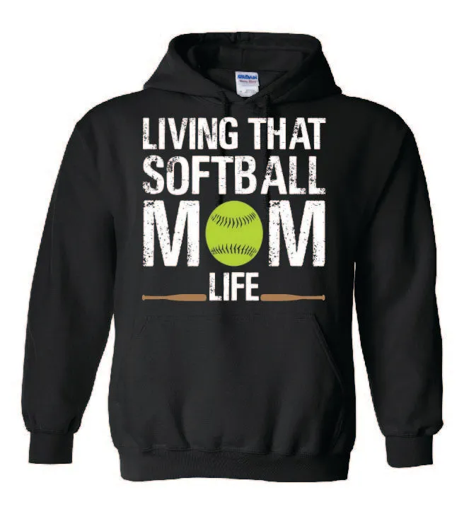 Living that softball mom life DTF print