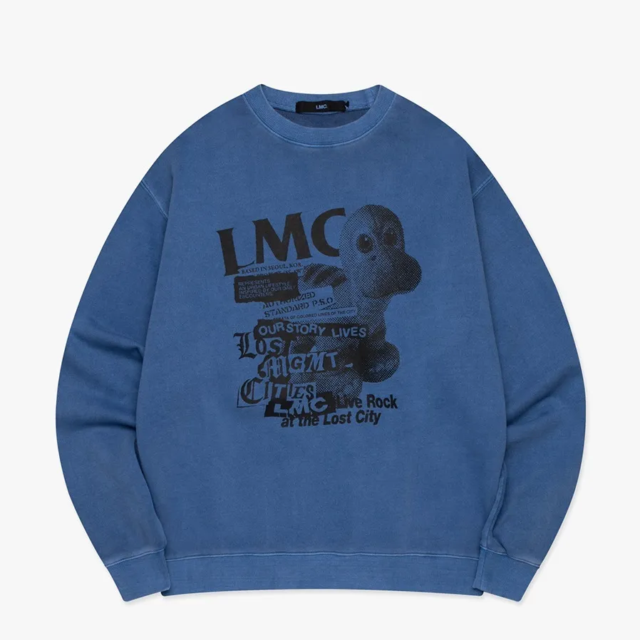 LMC  |Unisex Street Style Long Sleeves Plain Cotton Logo