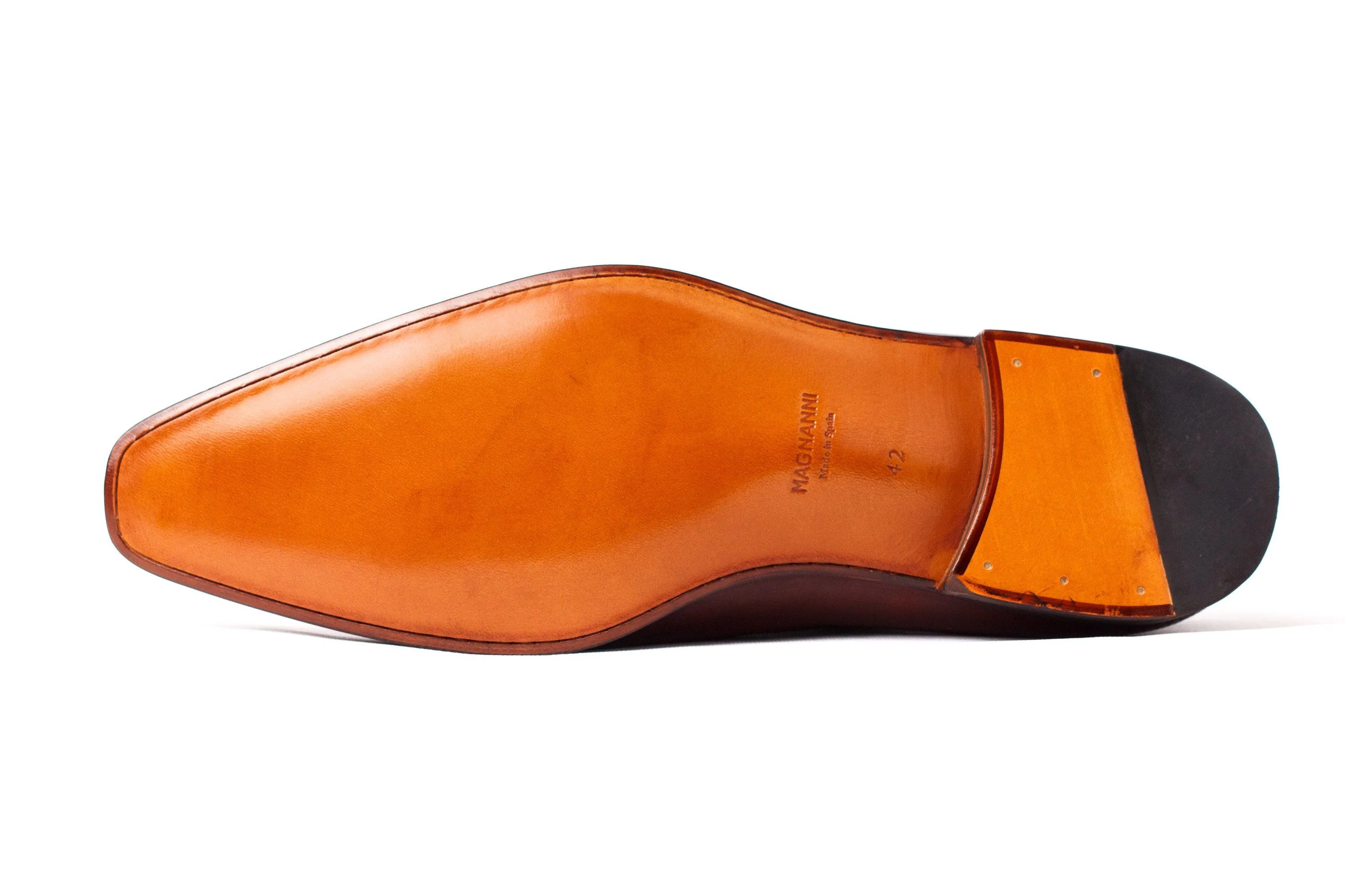 Magnanni -  WIND CALFSKIN OXFORD - COGNAC