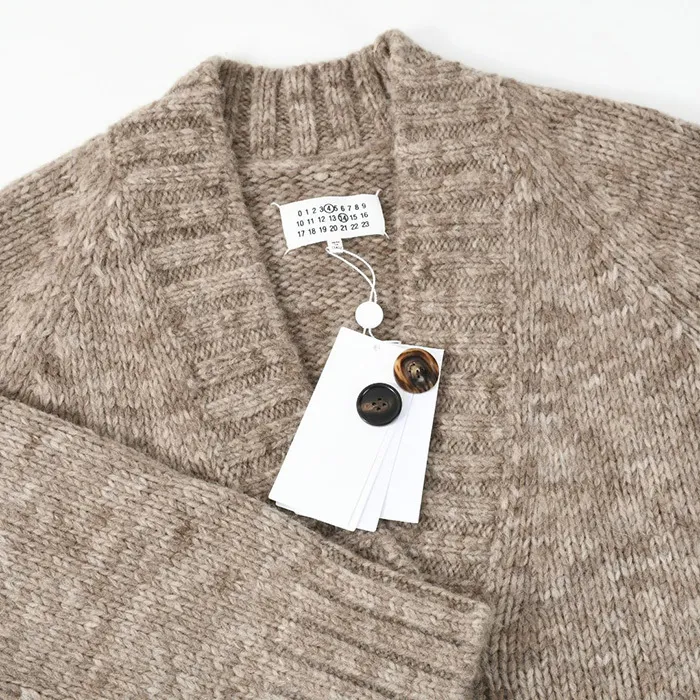 Maison Margiela  |Casual Style Wool Long Sleeves Plain Cotton Cardigans