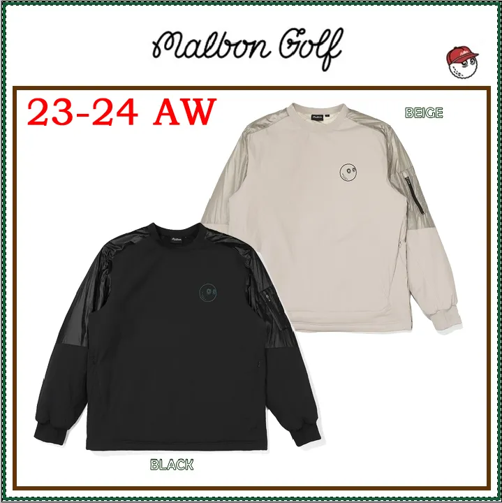 Malbon Golf  |Street Style Long Sleeves Plain Logo Sweatshirts