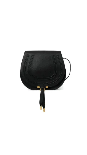 Marcie Medium Saddle Bag - Black