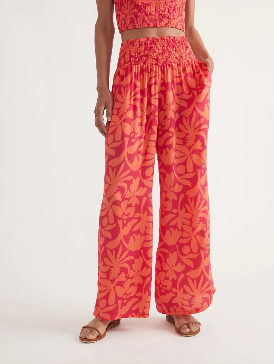 MARINE LAYER GIA WIDE LEG SILK PANT