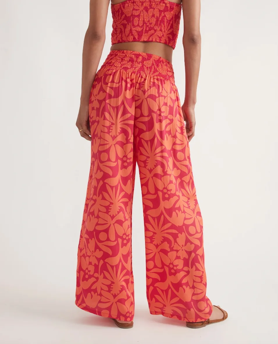 MARINE LAYER GIA WIDE LEG SILK PANT