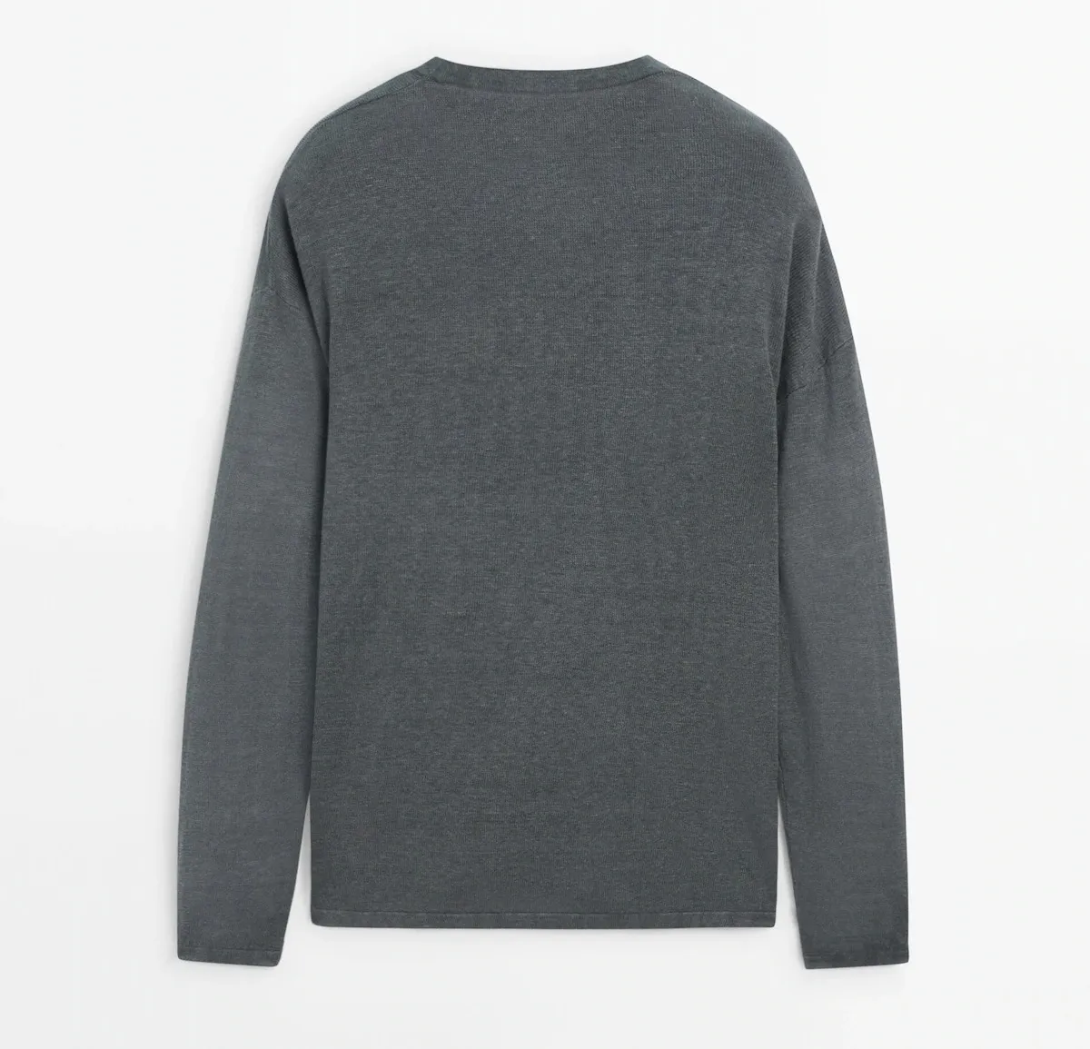 Massimo Dutti  |Linen Long Sleeves Plain Sweaters