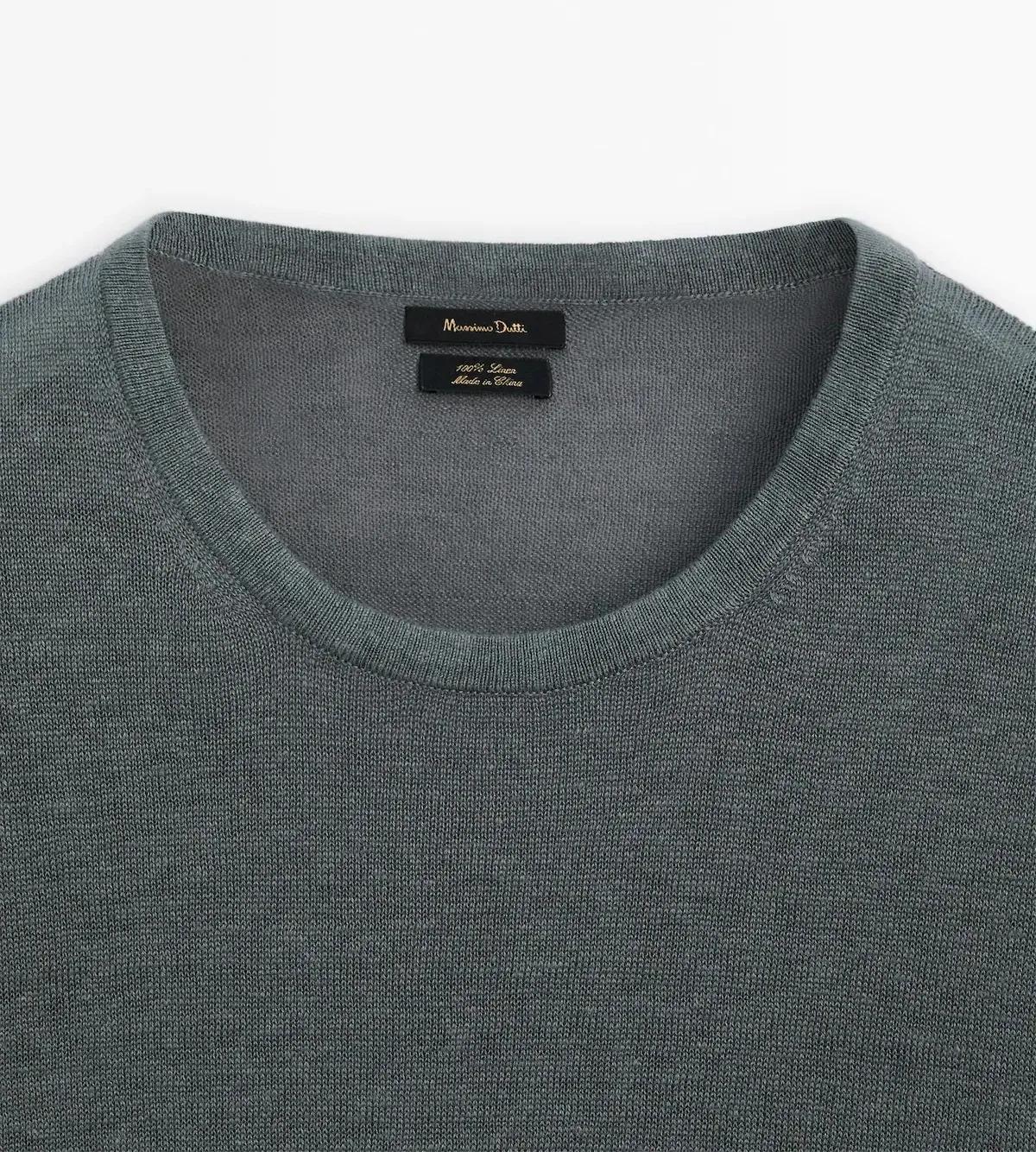 Massimo Dutti  |Linen Long Sleeves Plain Sweaters