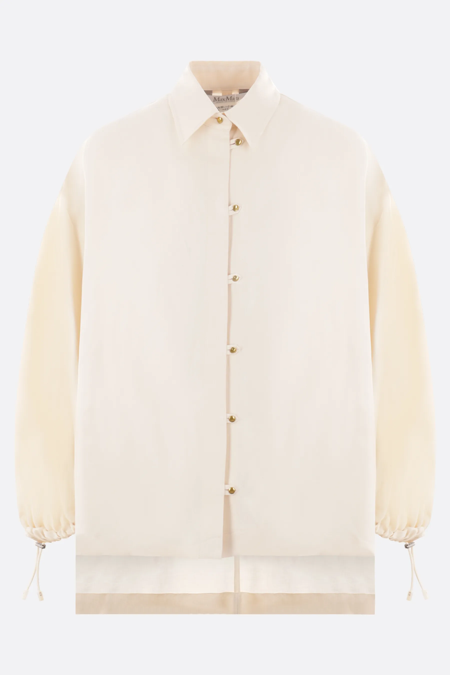 MaxMara  |Silk Linen Long Sleeves Plain Shirts & Blouses