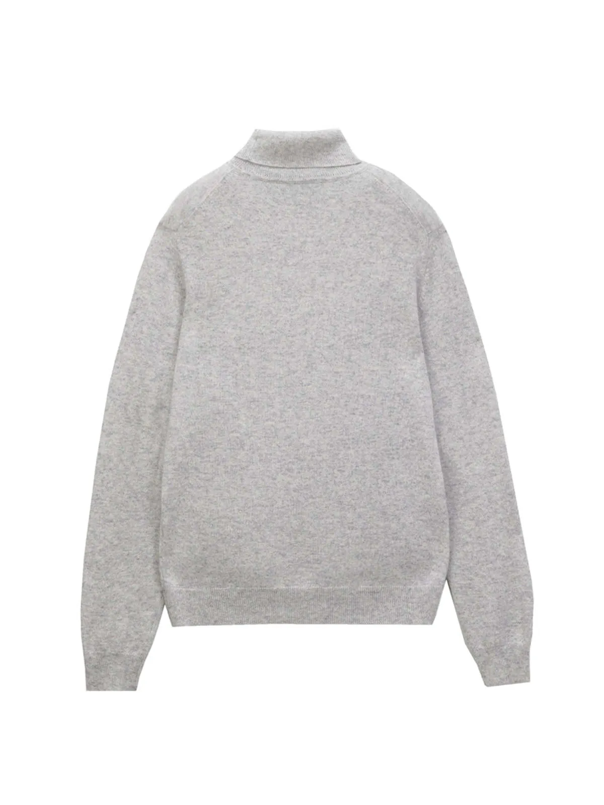 Men Turtleneck Sweater - Grey