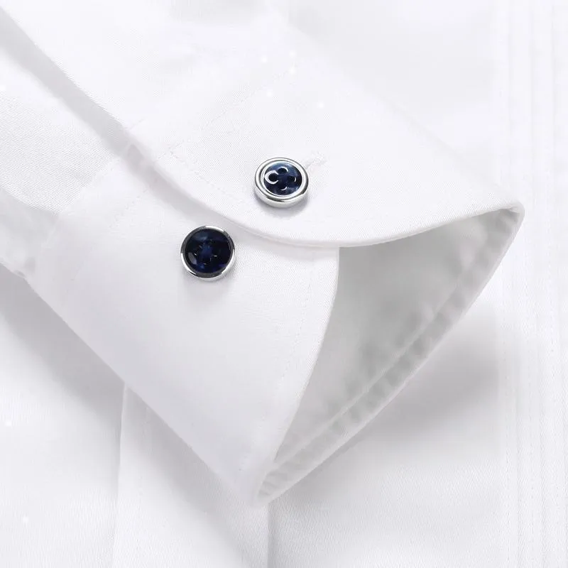 Men's Dress Shirts 100% Cotton Long Sleeves Plus Size Tuxedo Shirt