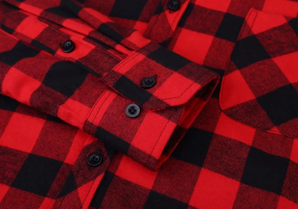 Men's Plaid Shirts Long Sleeves Flannel Plus Size Shirts