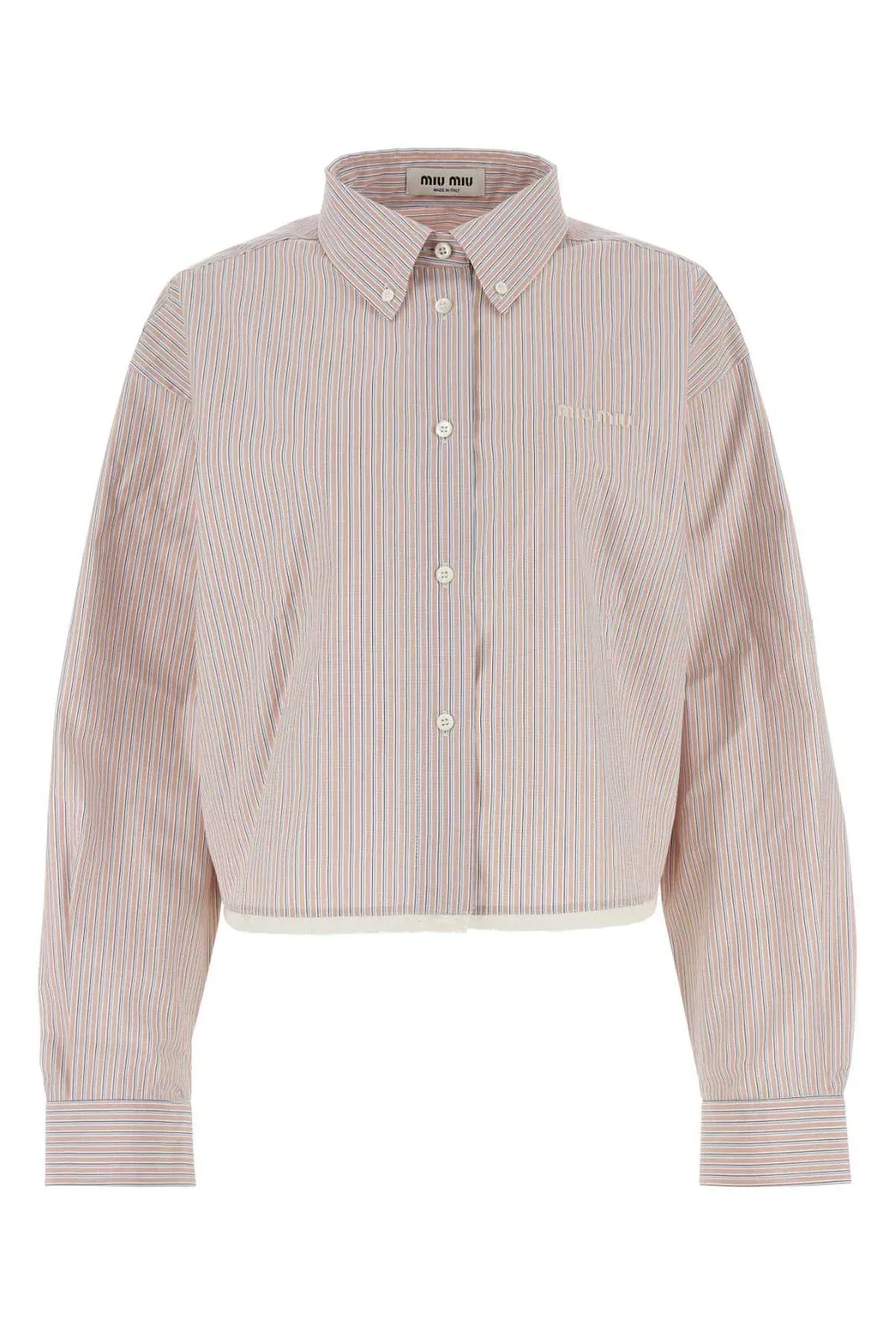 MiuMiu  |Stripes Long Sleeves Cotton Shirts & Blouses