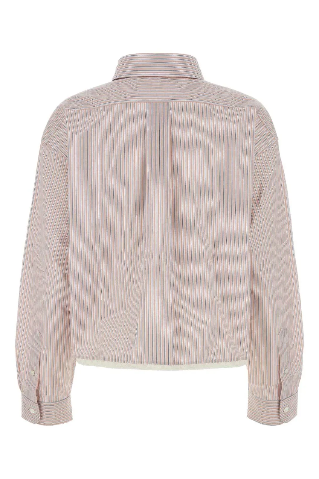 MiuMiu  |Stripes Long Sleeves Cotton Shirts & Blouses