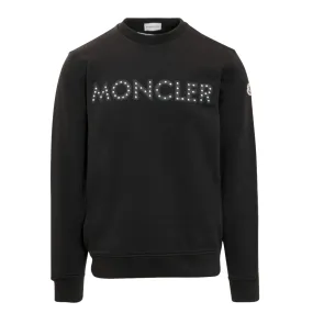 MONCLER  |Crew Neck Long Sleeves Plain Cotton Logo Sweatshirts