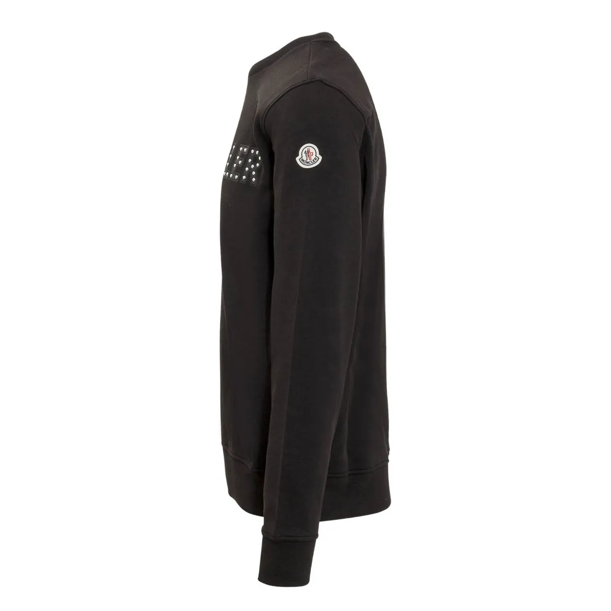 MONCLER  |Crew Neck Long Sleeves Plain Cotton Logo Sweatshirts