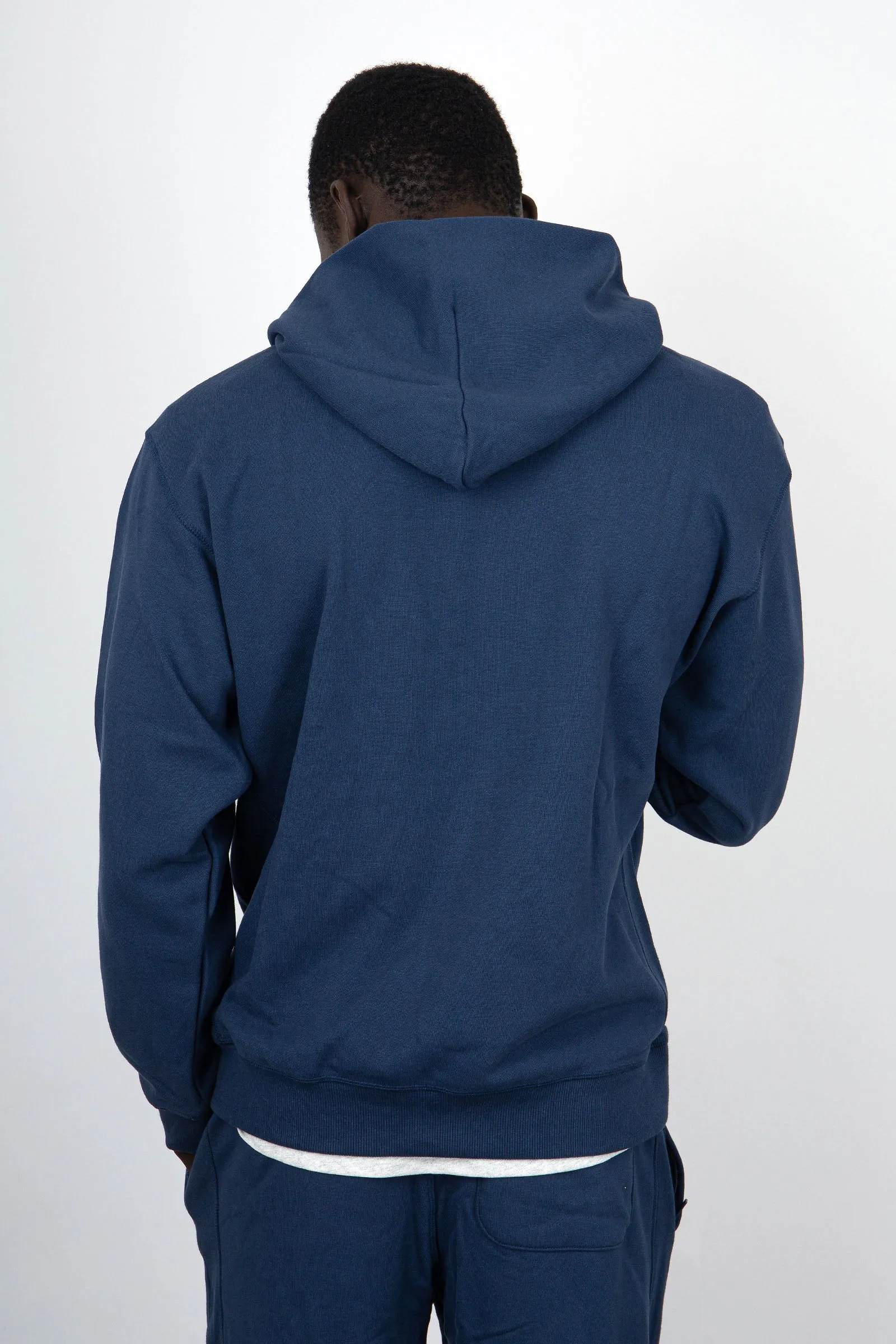 New Balance Felpa Athletics French Terry Hoodie Cotone Blu Navy