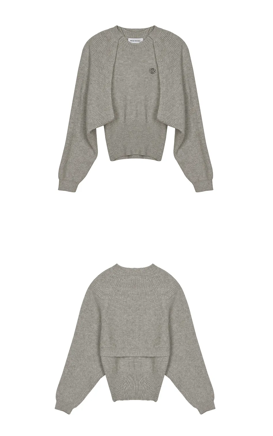 NICK&NICOLE  |Long Sleeves V-neck & Crew neck