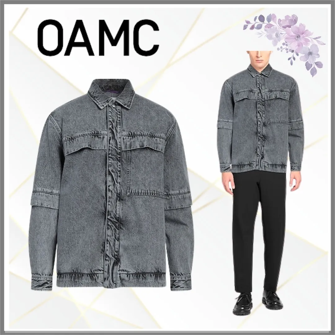 OAMC  |Denim Long Sleeves Plain Cotton Designers Shirts