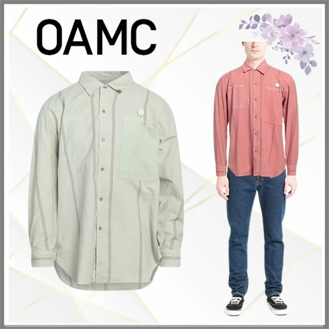 OAMC  |Stripes Long Sleeves Cotton Designers Shirts