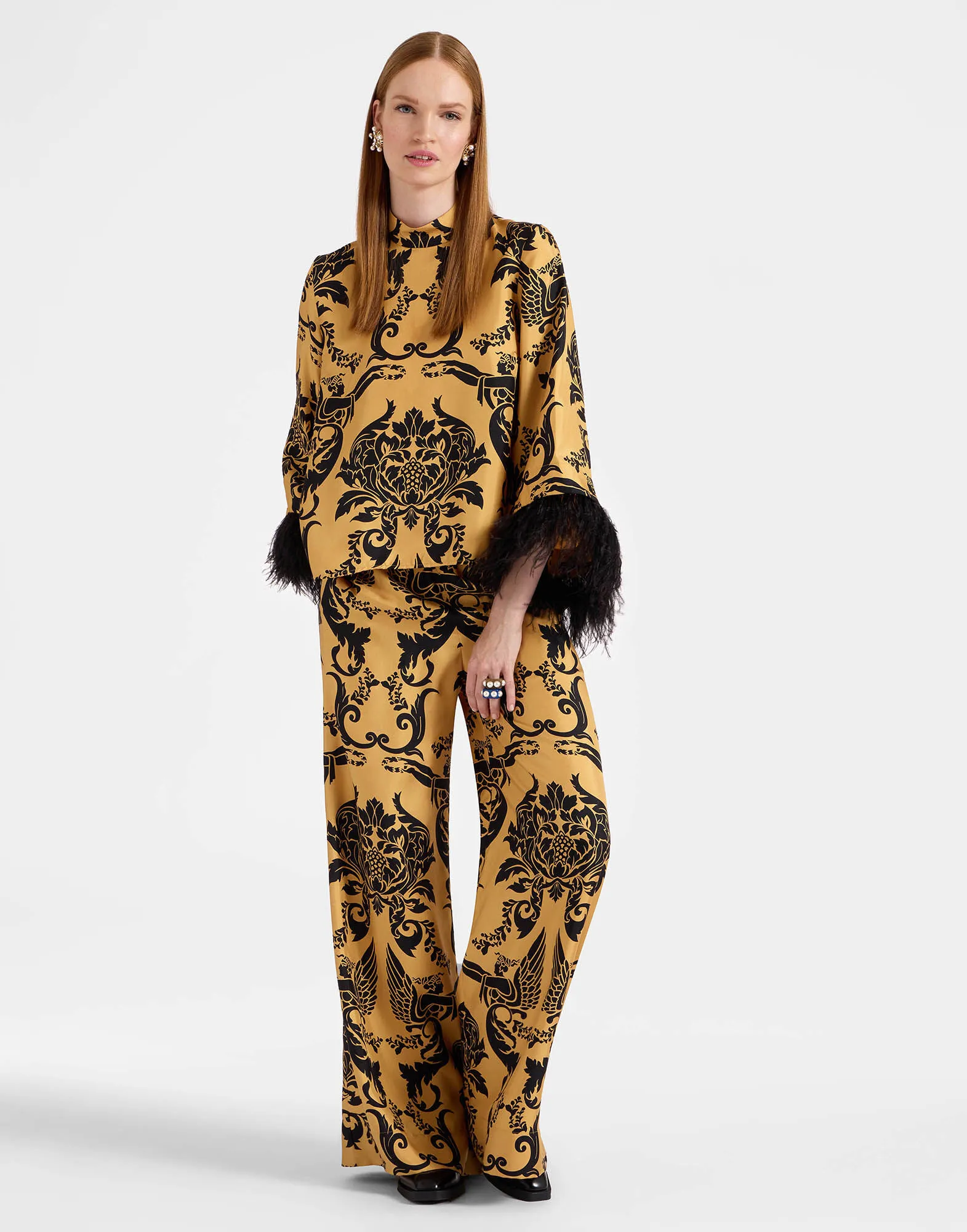 Palazzo Pants in Cherubs Gold for Women | La DoubleJ