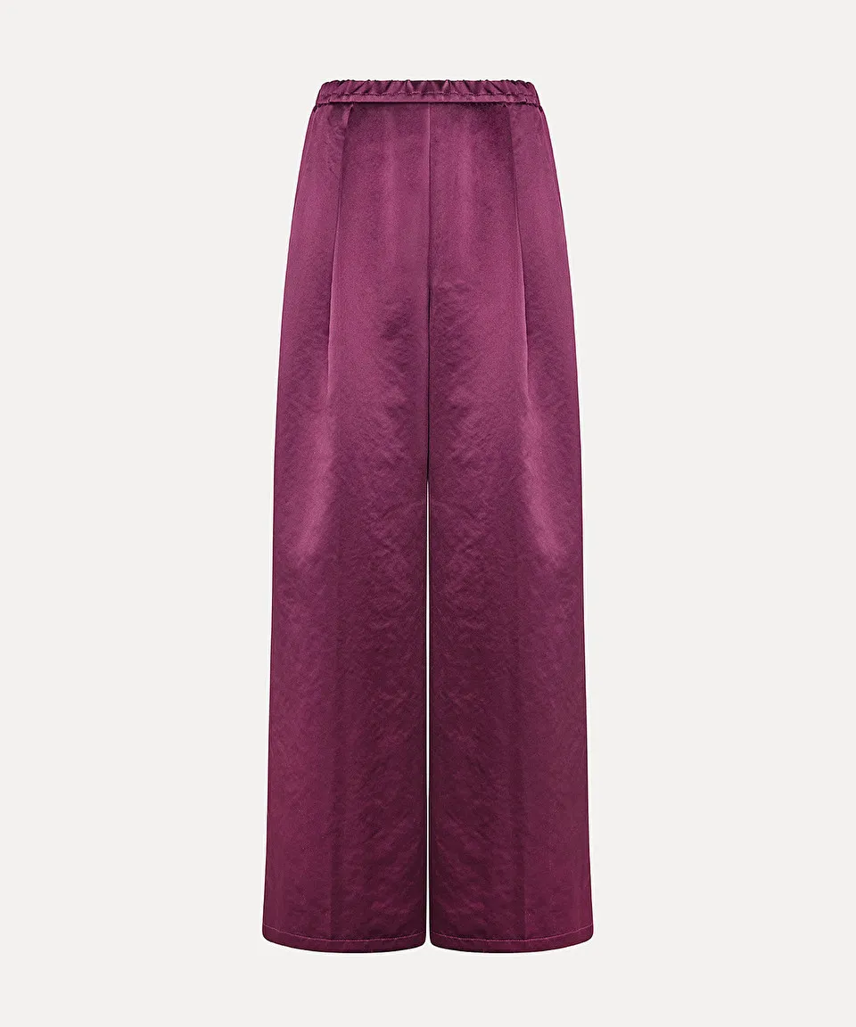 palazzo pants in contemporary duchesse