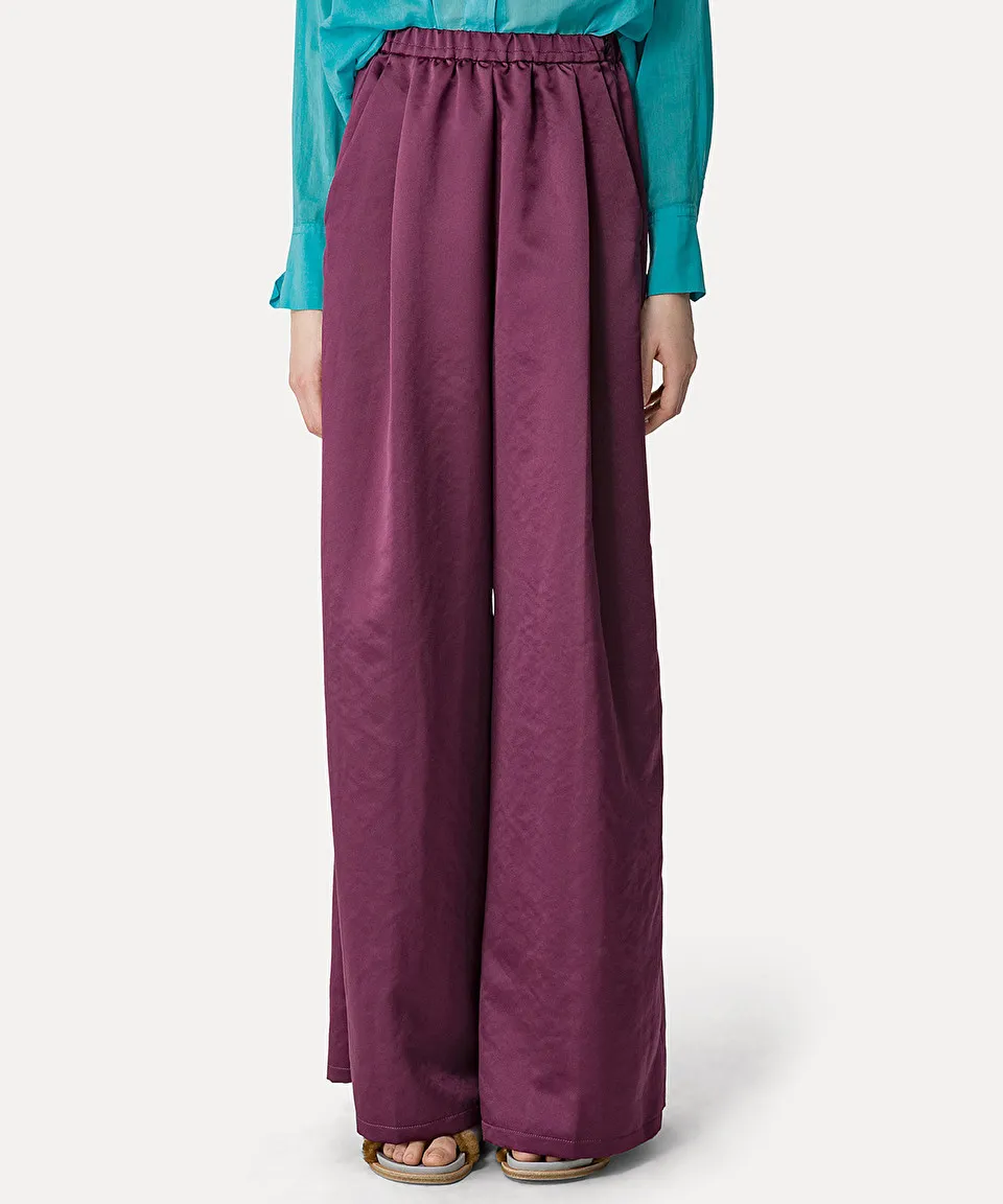 palazzo pants in contemporary duchesse