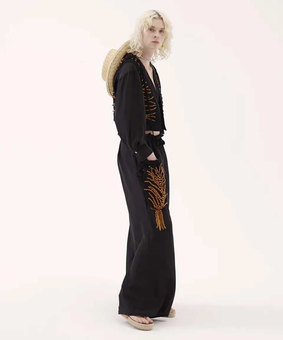 palazzo pants in habotai silk