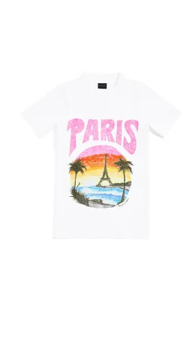 Paris Tropical T-shirt Fitted - White