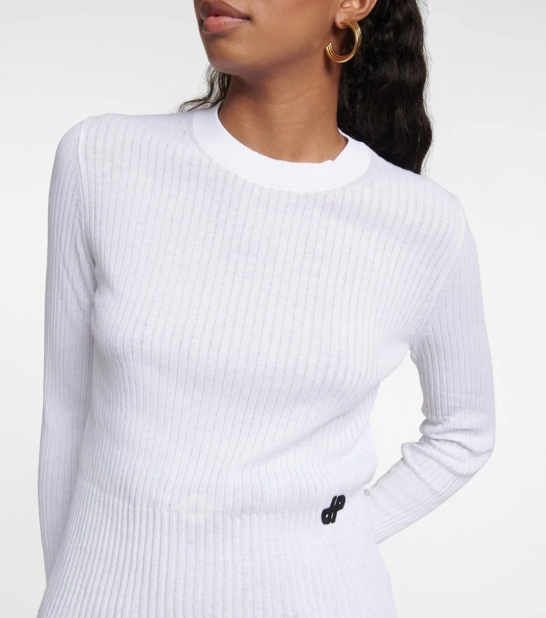 PATOU  |Crew Neck Casual Style Long Sleeves Plain Cotton