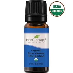 Plant Therapy Blue Yarrow Organic 10% Diluted Essential Oil 10ml